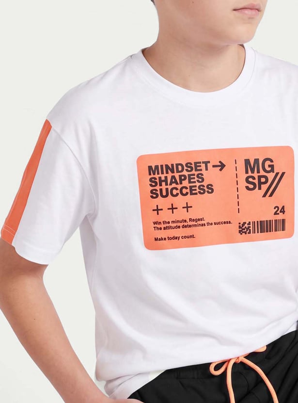 Boys Printed T-shirt with Shorts Set