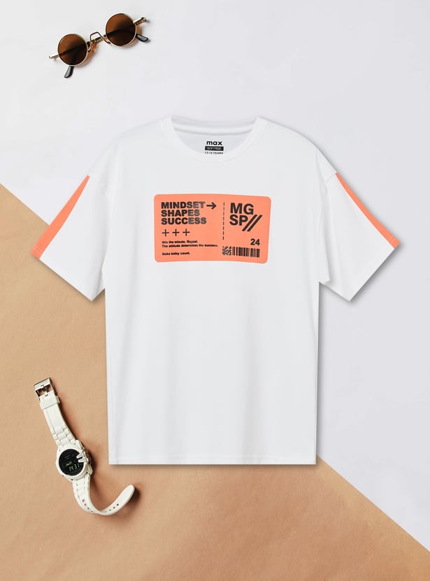 Boys Printed T-shirt with Shorts Set