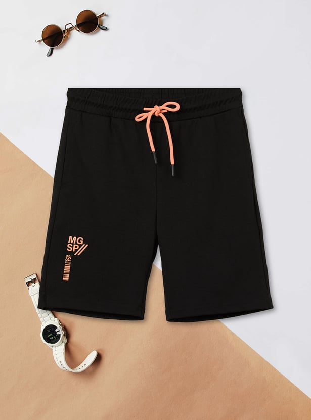 Boys Printed T-shirt with Shorts Set