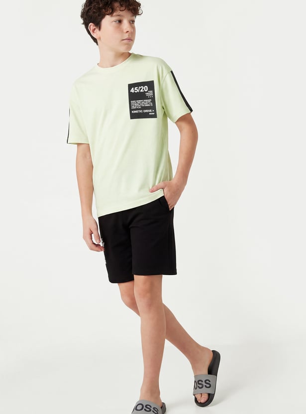 Boys Solid Shorts Set