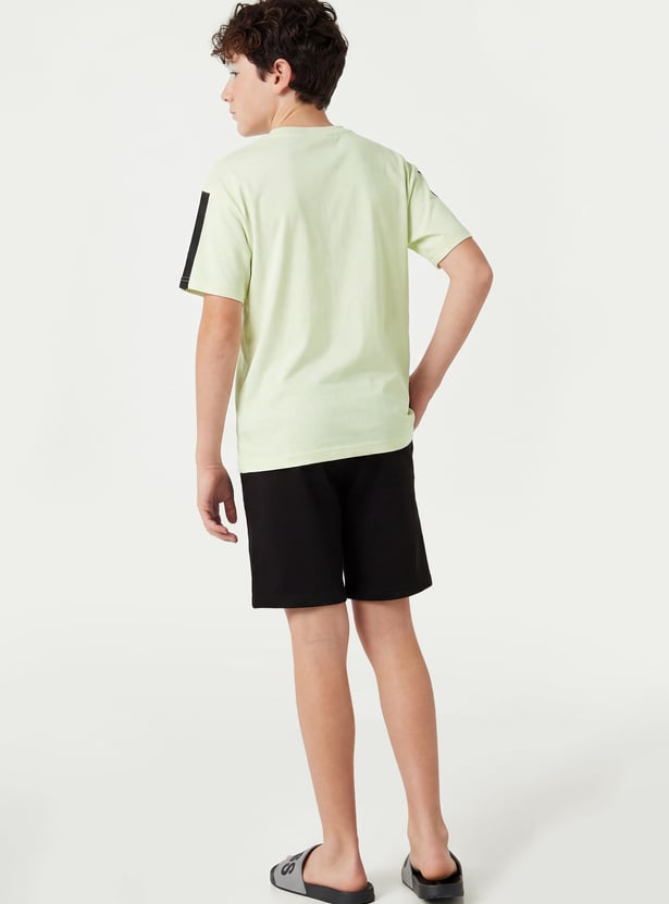 Boys Solid Shorts Set