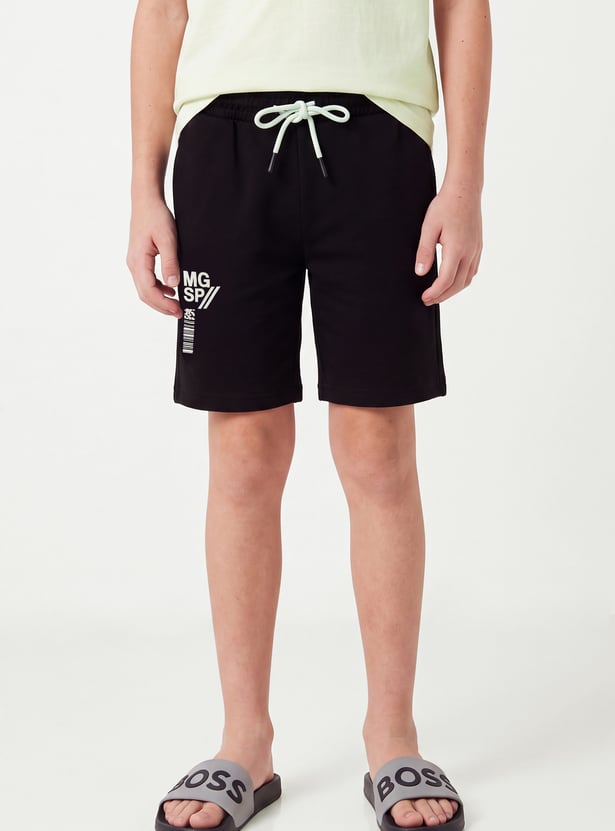 Boys Solid Shorts Set