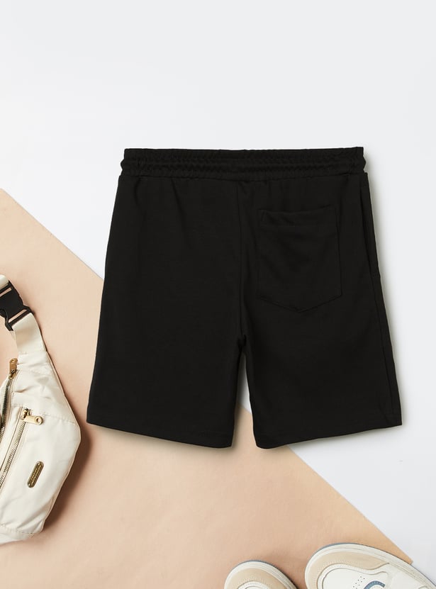 Boys Solid Shorts Set