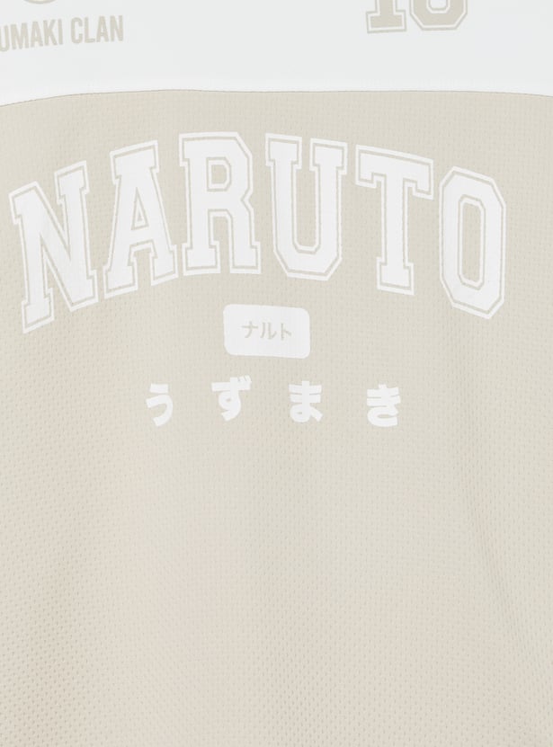 Boys Naruto Printed Shorts Set