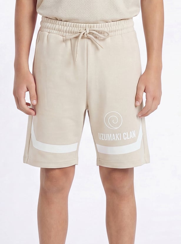 Boys Naruto Printed Shorts Set