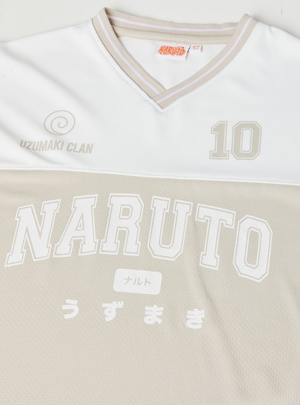 Boys Naruto Printed Shorts Set