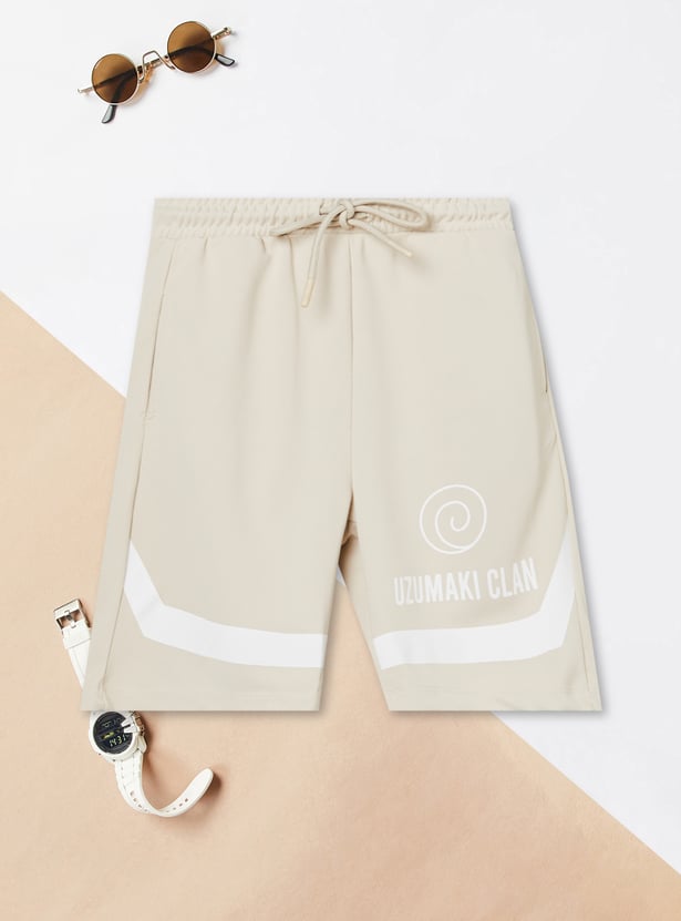 Boys Naruto Printed Shorts Set