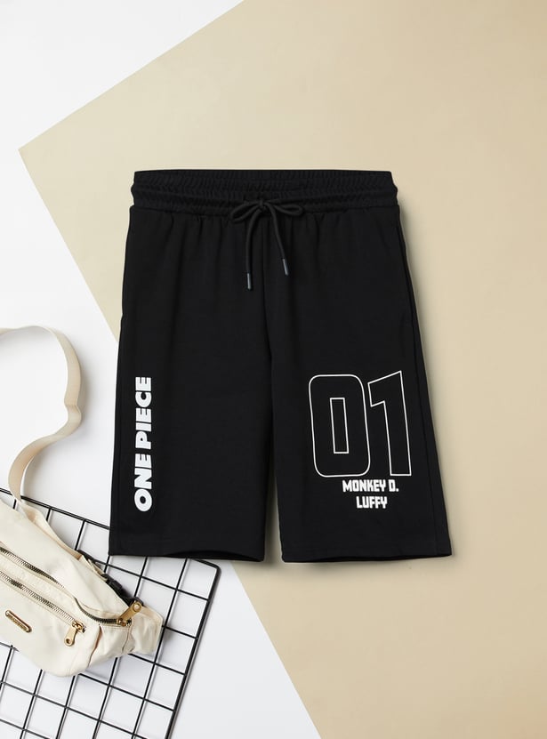 Boys One Piece Character Print Shorts Set