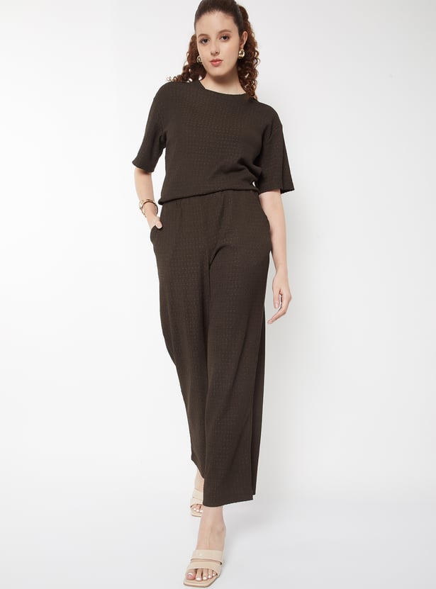 Buy Women Textured T-shirt Online at just Rs. 399.0