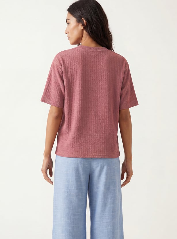 Women Textured T-shirt