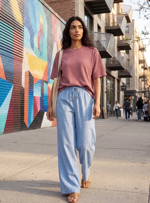 Women Textured T-shirt