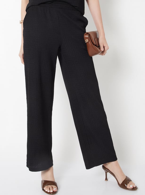 Women Textured Trousers