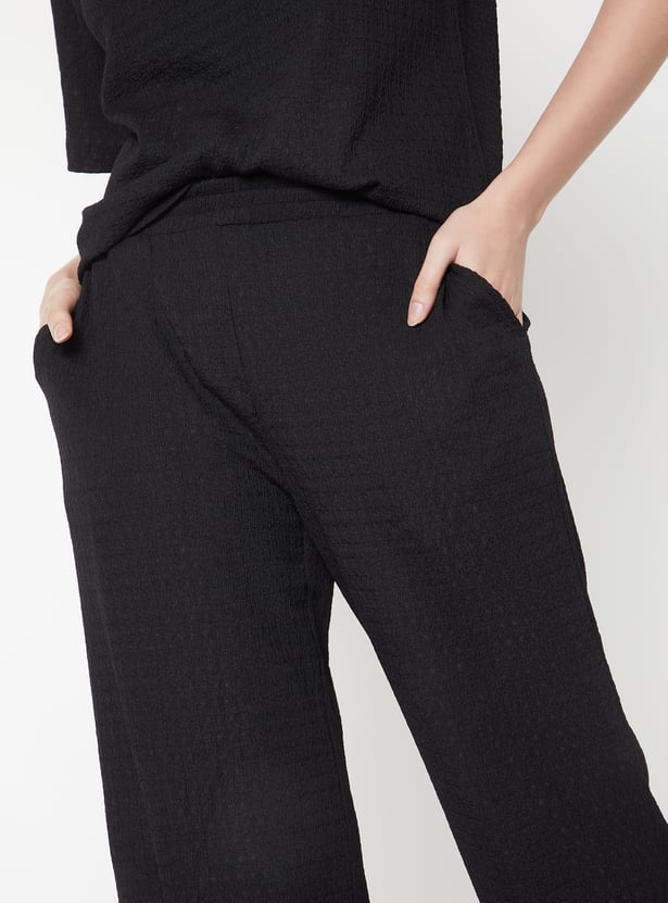 Women Textured Trousers