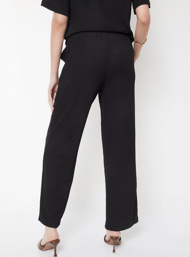 Women Textured Trousers