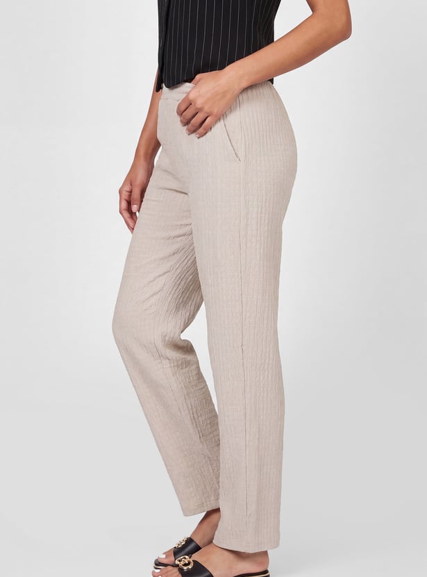 Women Textured Pants