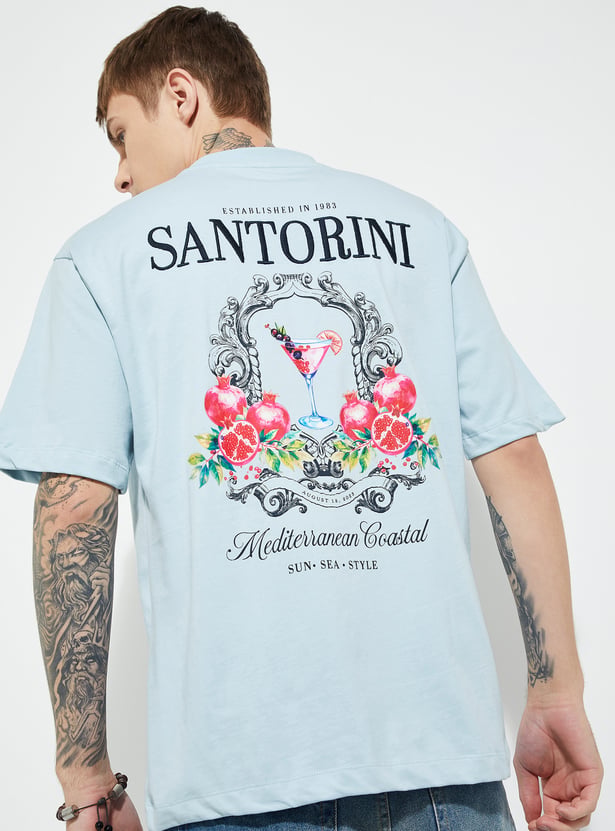 URB_N Men Graphic Print Oversized T-shirt