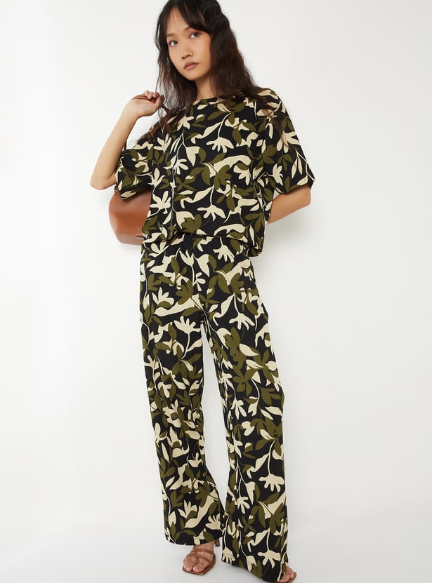 Women Floral Print Trousers