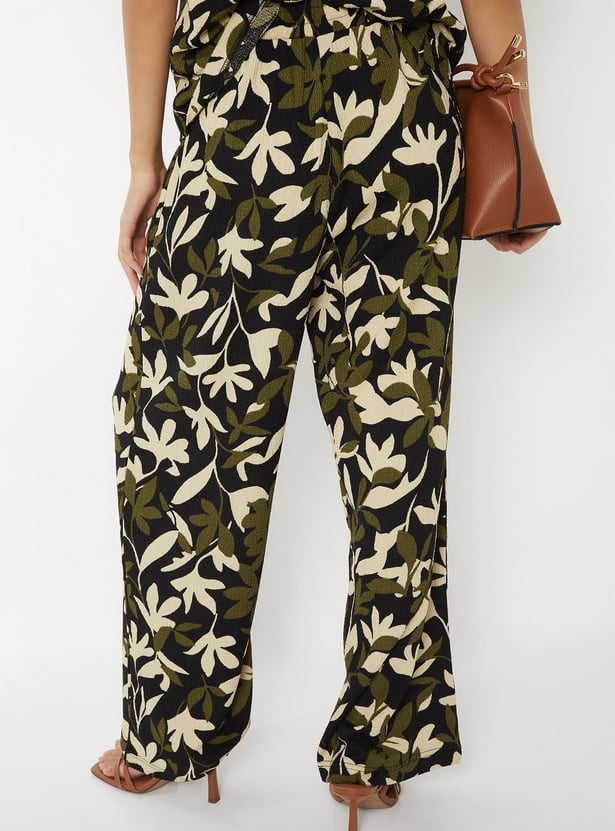 Women Floral Print Trousers