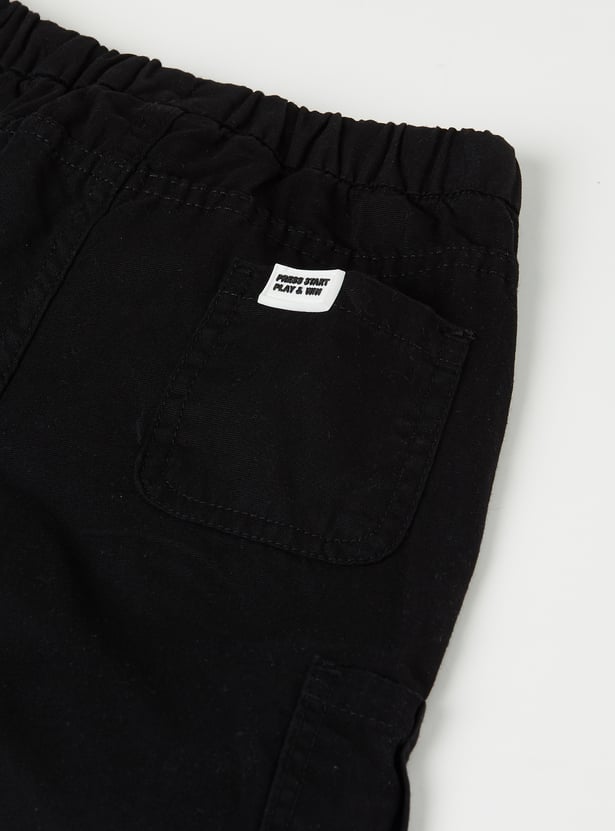 Boys Solid Cargo Joggers