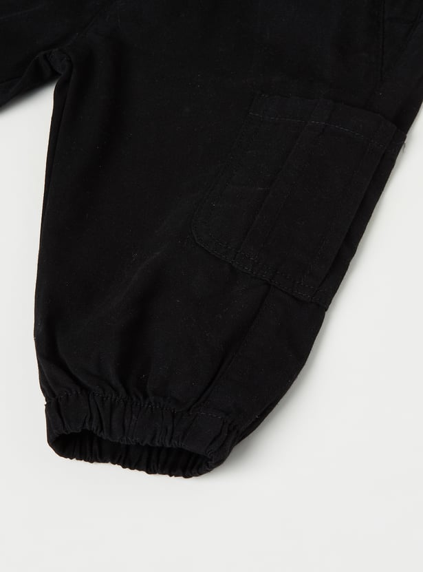 Boys Solid Cargo Joggers