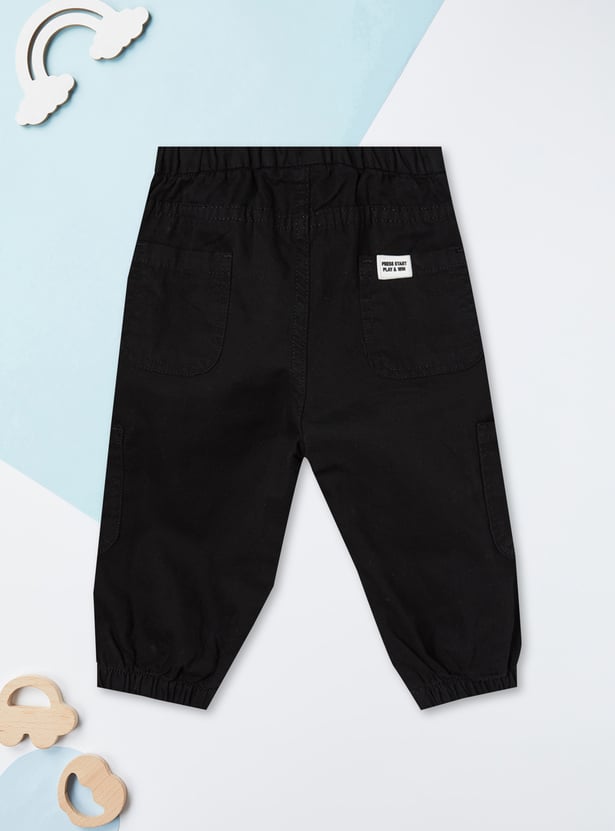 Boys Solid Cargo Joggers