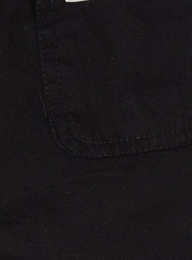 Boys Solid Cargo Joggers