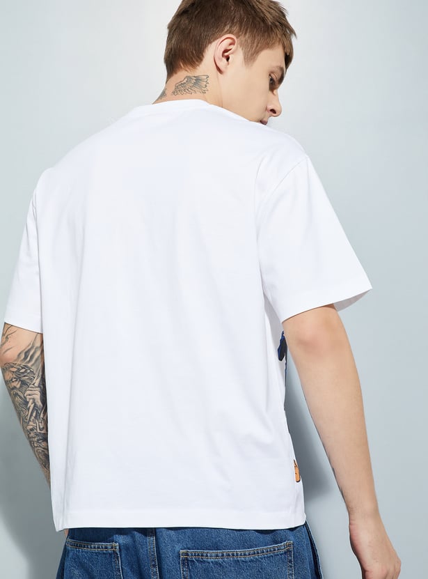 URB_N Men Jujutsu Kaisen Print Oversized T-shirt