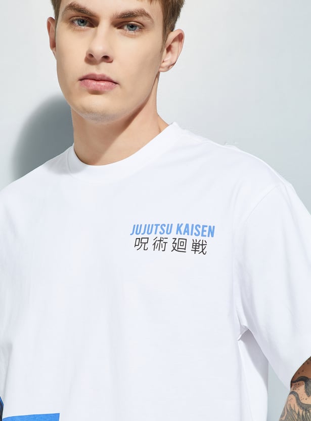 URB_N Men Jujutsu Kaisen Print Oversized T-shirt