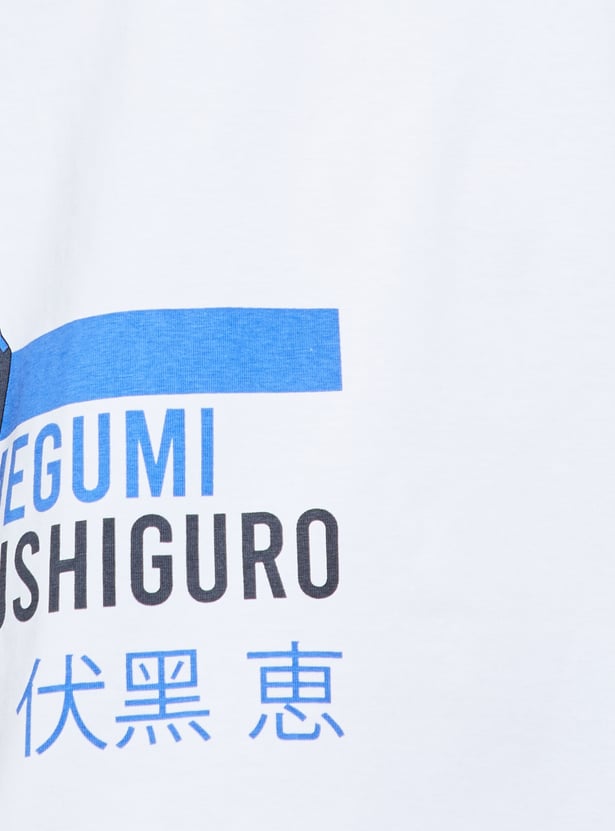 URB_N Men Jujutsu Kaisen Print Oversized T-shirt