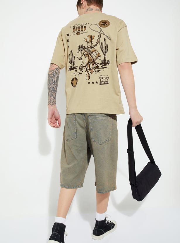 URB_N Men Toy Story Print Oversized T-Shirt