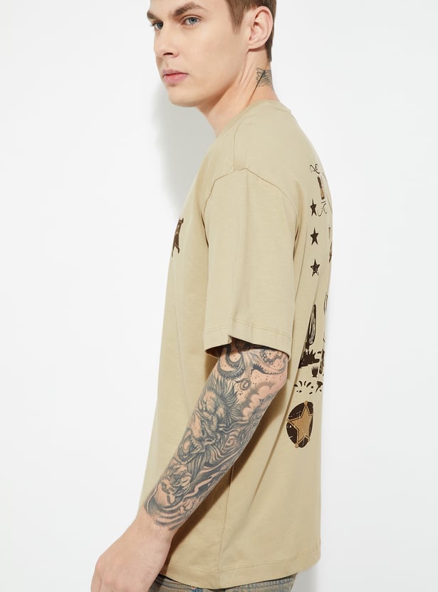 URB_N Men Toy Story Print Oversized T-Shirt