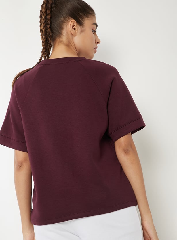 Women Striped Boxy Fit Buttersoft Sports T-shirt