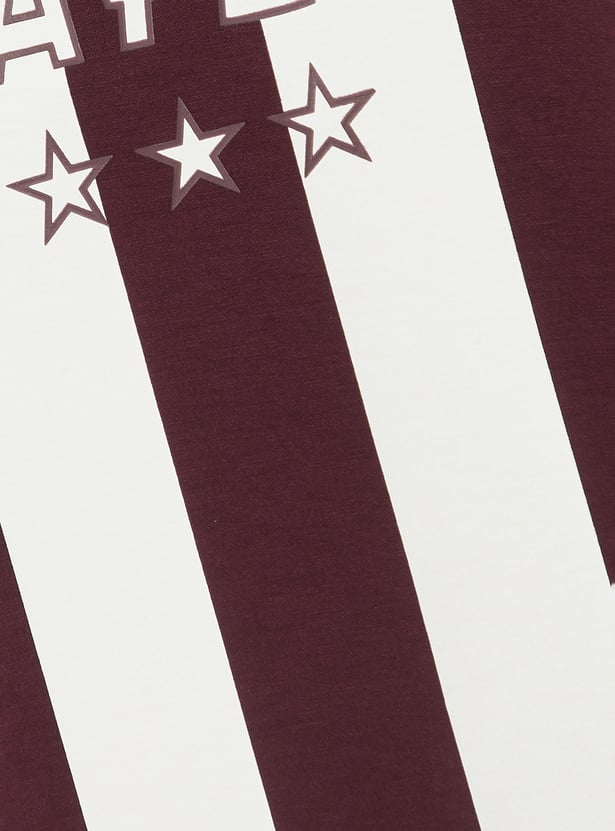 Women Striped Boxy Fit Buttersoft Sports T-shirt