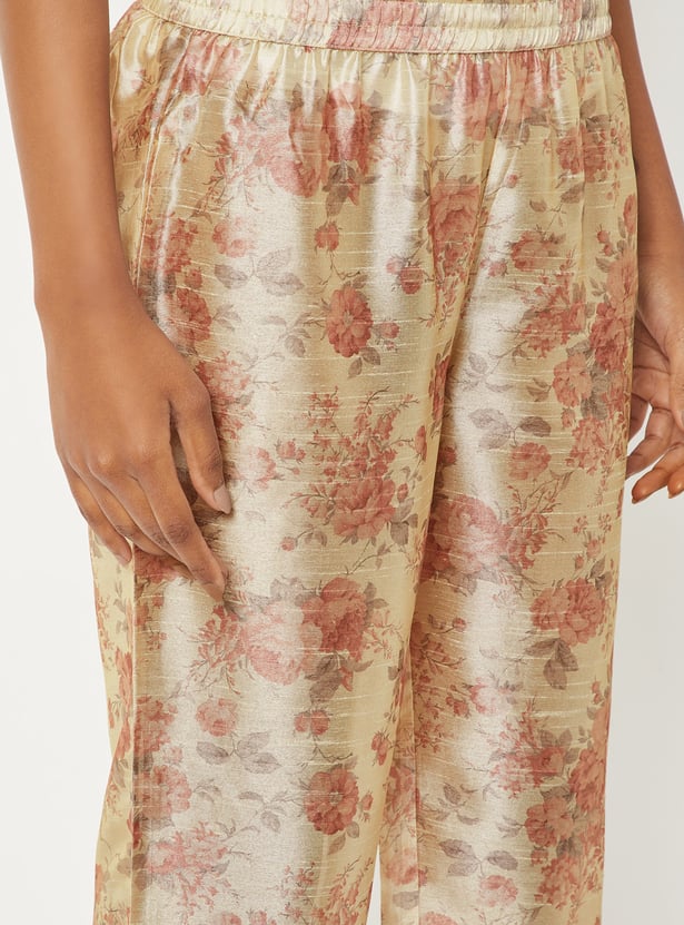 Women Floral Printed Straight Kurta Set