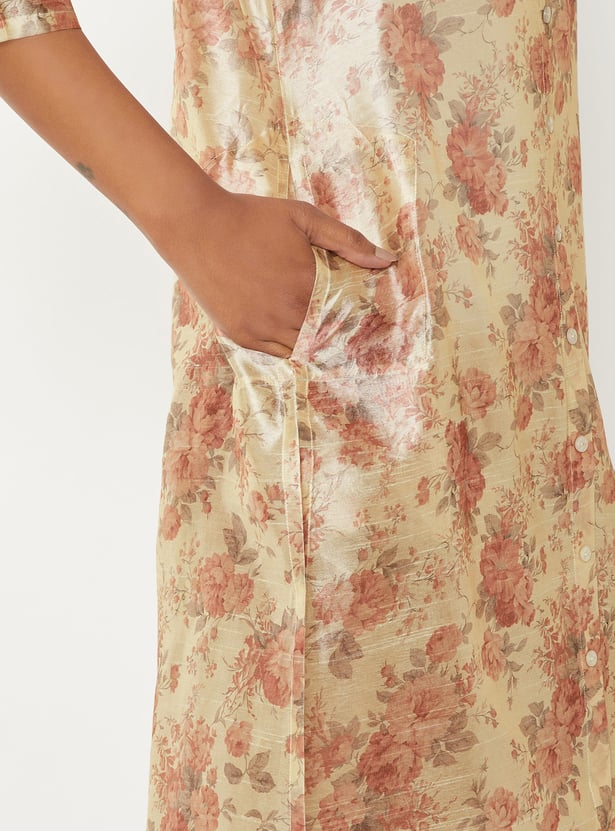 Women Floral Printed Straight Kurta Set