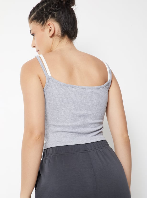 Women Typographic Print Athleisure Tank Top