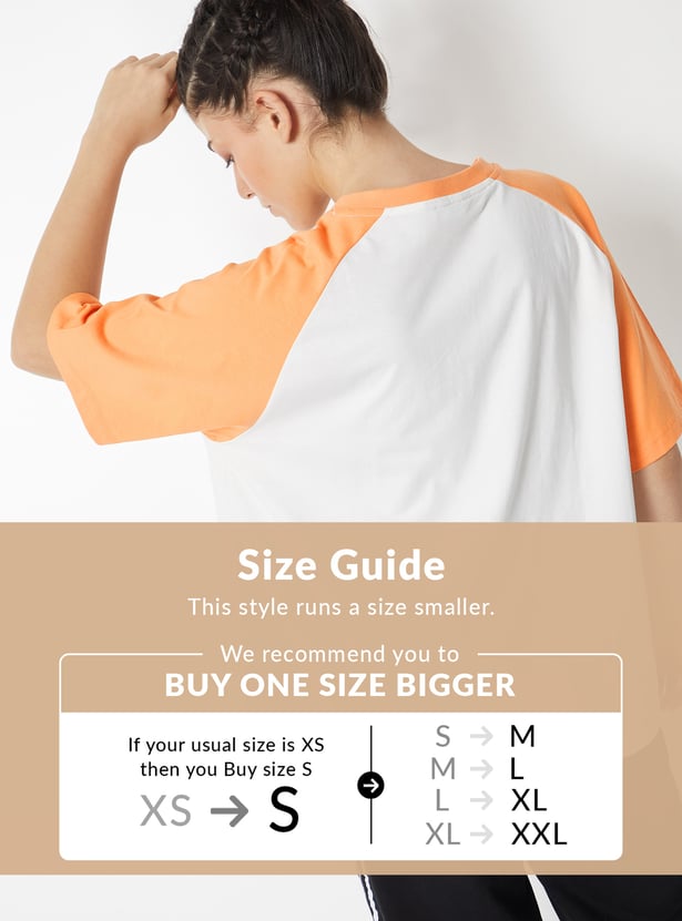 Women Printed Oversized Sports T-shirt