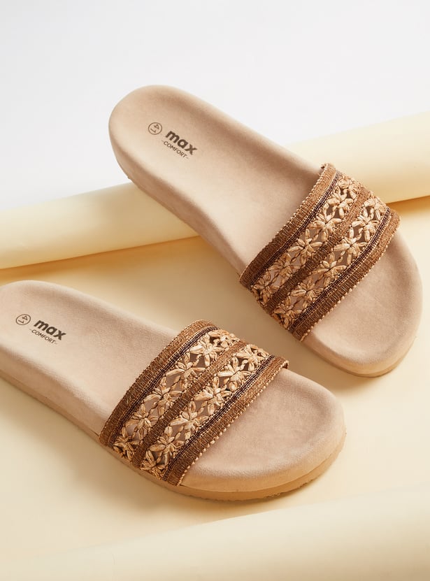 Women Woven Design Flats