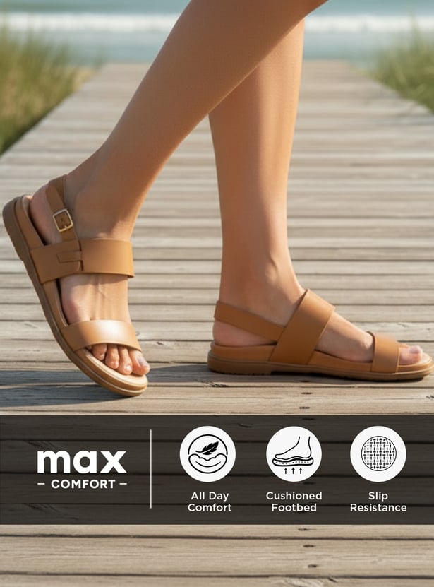 Women Dual Strap Flats