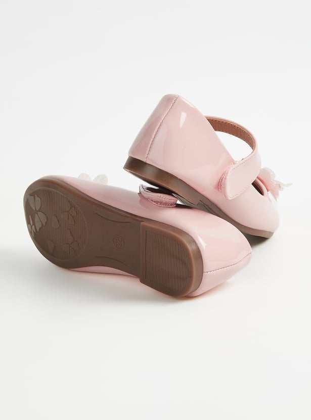 Girls Embellished Mary Janes with Velcro Closure