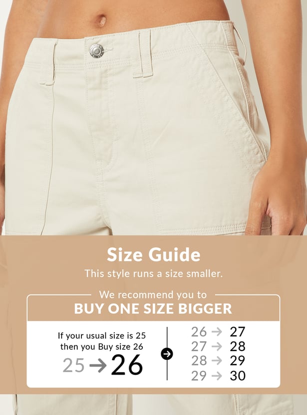 Women Solid Cargo Trousers