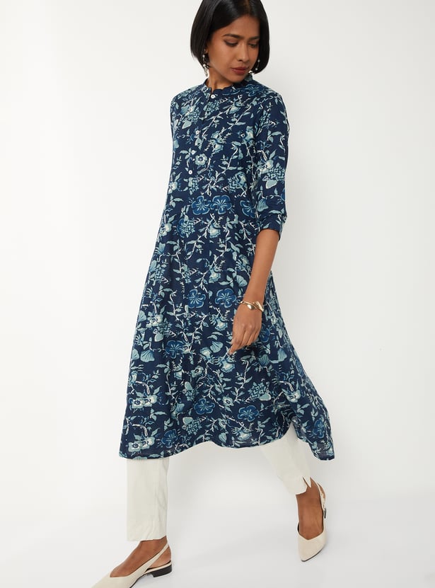 Women Floral Print A-line Kurta