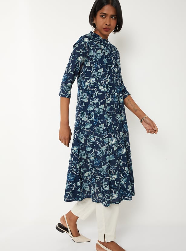Women Floral Print A-line Kurta