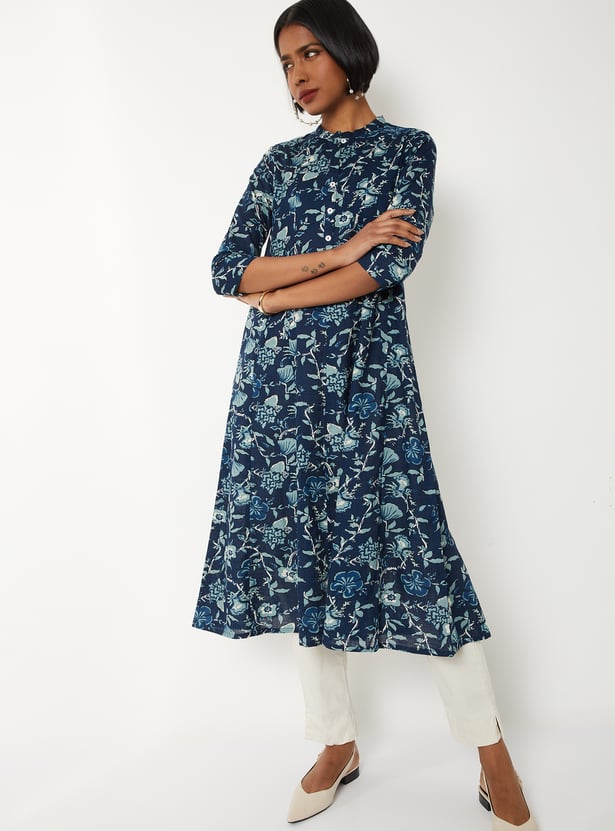 Women Floral Print A-line Kurta