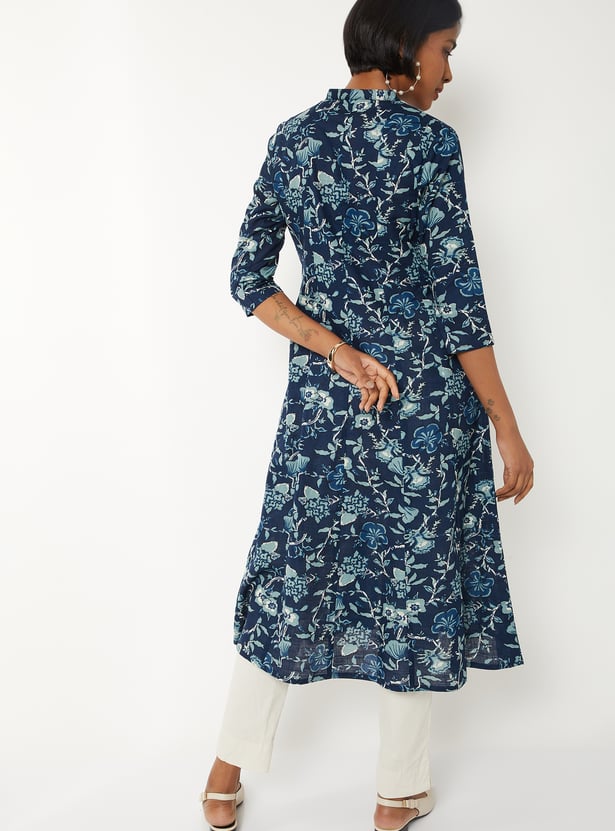Women Floral Print A-line Kurta