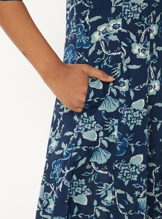 Women Floral Print A-line Kurta