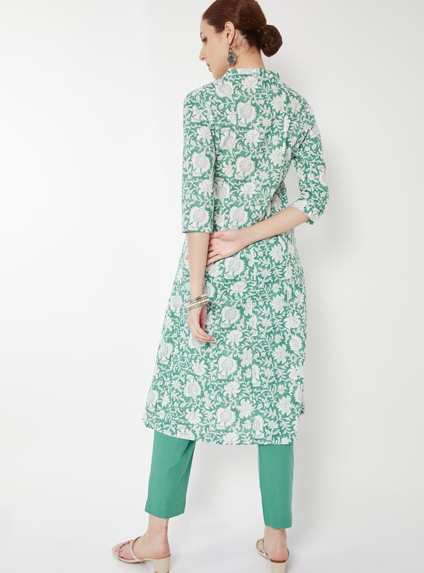 Women Floral Print A-line Kurta Set