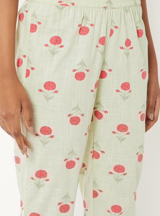 Women Floral Printed Straight Kurta Set