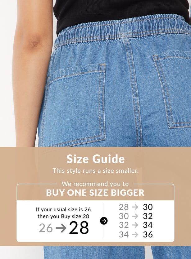 Women Washed Flared Jeans