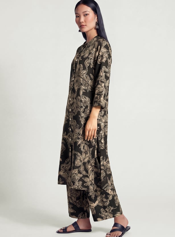 Women Floral Print Straight Kurta